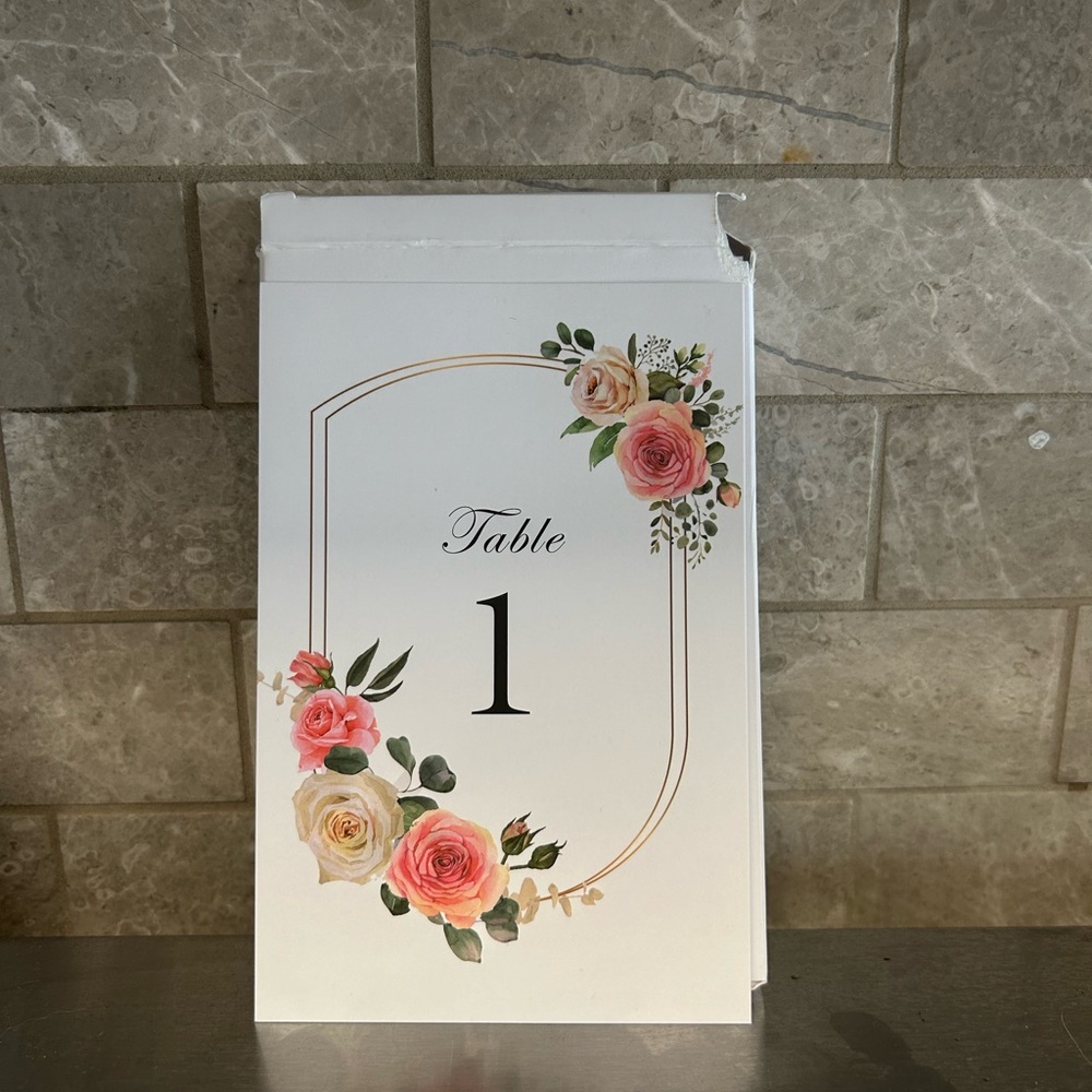 Geometric Floral Table Numbers